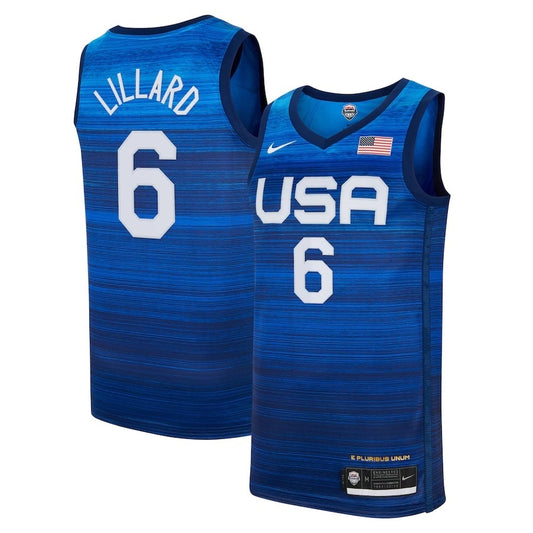 2021 USA Tokyo Summer Olympics #6 Damian Lillard Style 2