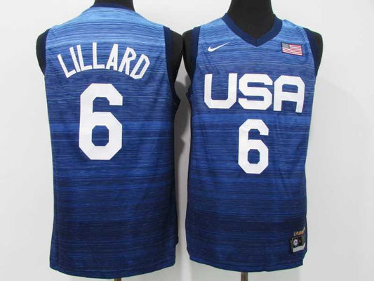 2021 USA Tokyo Summer Olympics #6 Damian Lillard Style 4