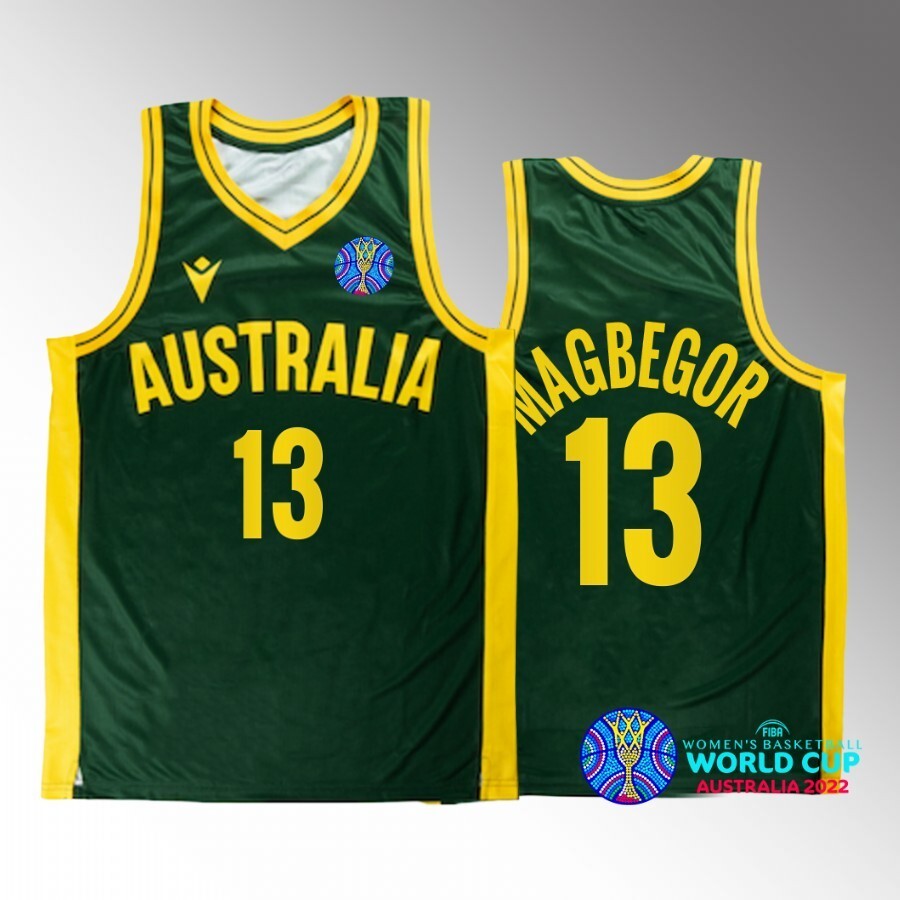 2022 FIBA Basketball World Cup Australia #13 ezi magbegor Unisex Jersey Green Bronze medal