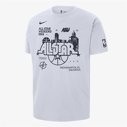 2024 All-Star Weekend White T-Shirt Style 1