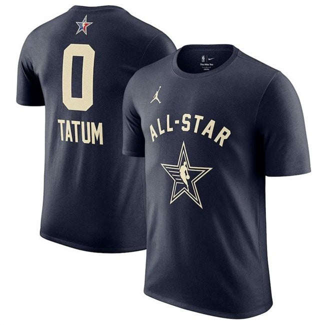 2024 All-Star #0 Jayson Tatum Navy T-Shirt Style 2
