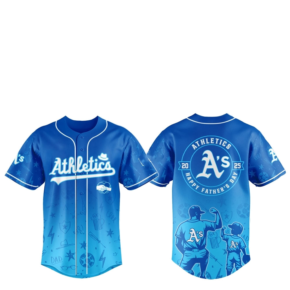 2025 Athletics Happy Father Day Baseball Jersey Combo - Grishko.com
