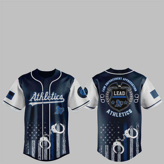 2025 Athletics x Law Enforcement Appreciation Day Jersey - Grishko.com