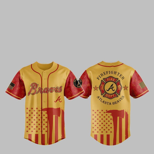 Braves Firefighter Appreciation Night Jersey 2025 - Grishko.com