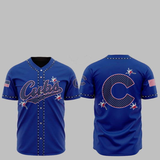2025 Chicago Cubs Happy Independence Day Baseball Jersey - Grishko.com