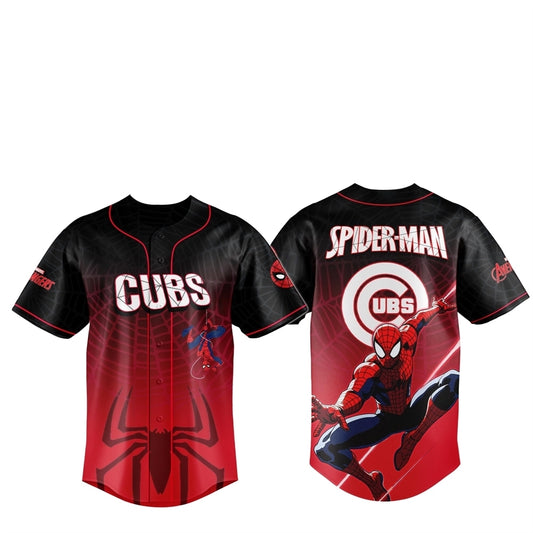 2025 Chicago Cubs Spider Man Night Baseball Jersey - Grishko.com
