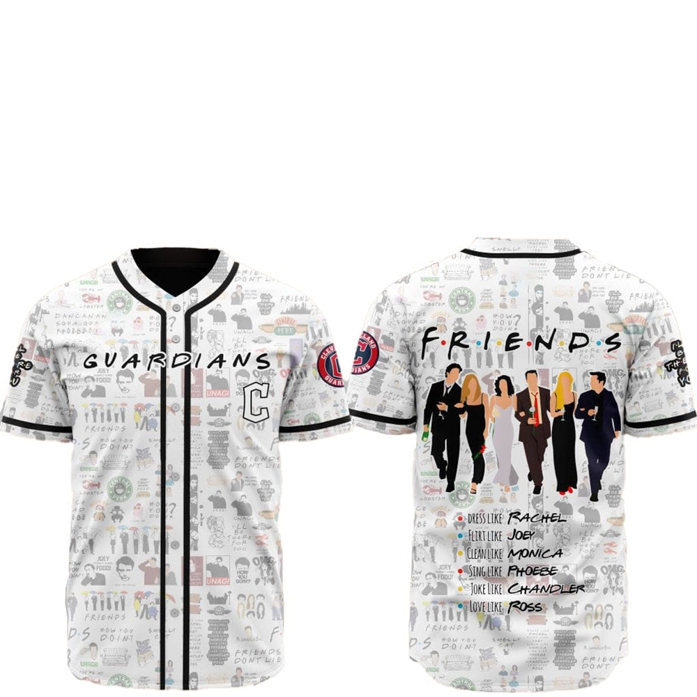 2025 Cleveland Guardians Friends Baseball Jersey - Grishko.com