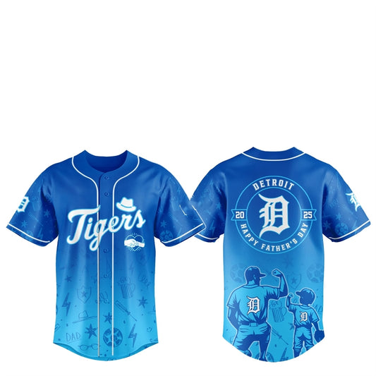2025 Detroit Tigers Happy Father Day Baseball Jersey Combo - Grishko.com