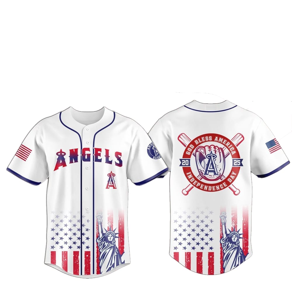 2025 LA Angels 4th Of July Independence Day Jersey - Grishko.com