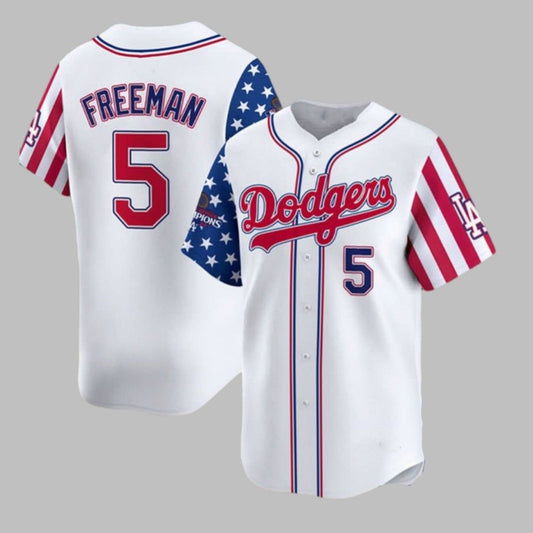 2025 LA Dodgers Freeman Fouth Of July Jersey - Grishko.com