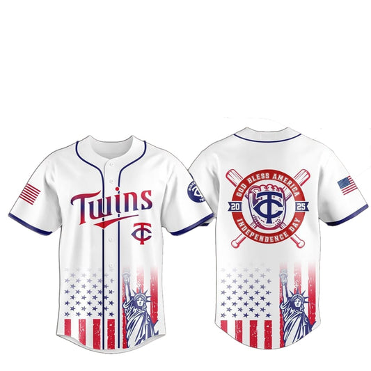 2025 Minnesota Twins 4th Of July Independence Day Jersey - Grishko.com