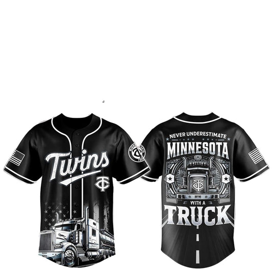 2025 Minnesota Twins Nation Truck Driver Appreciation Baseball Jersey Jogger Hat - Grishko.com