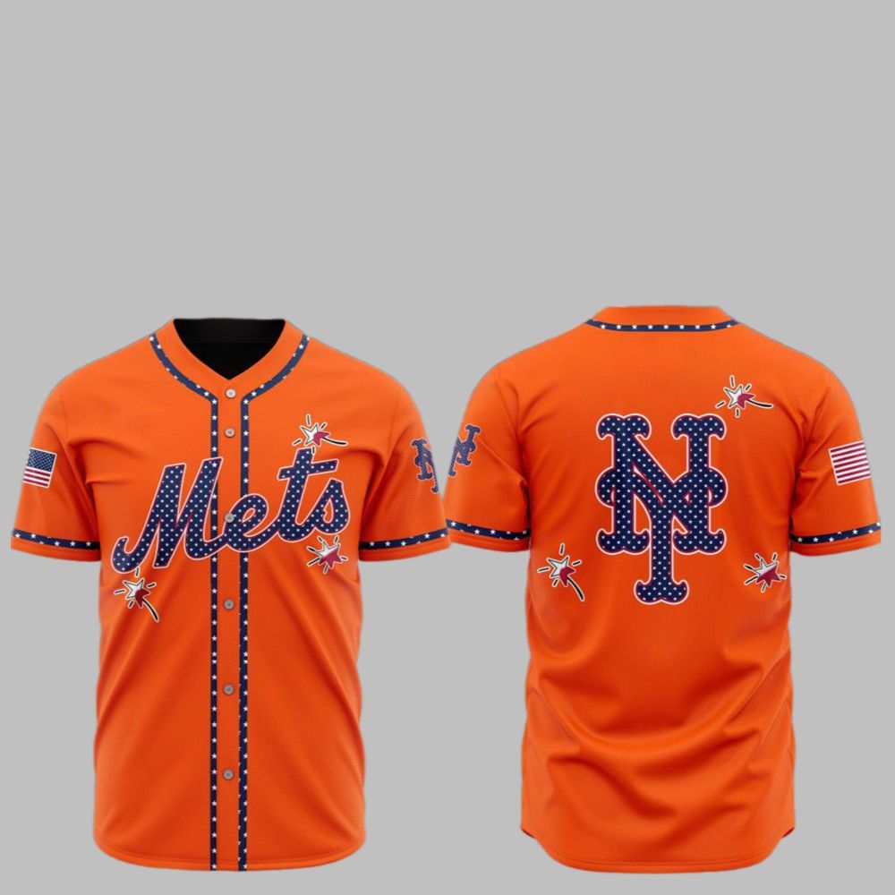 2025 NY Mets Happy Independence Day Baseball Jersey - Grishko.com