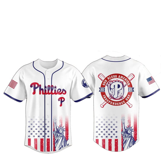 2025 Philadelphia Phillies 4th Of July Independence Day Jersey - Grishko.com