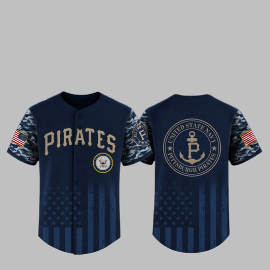 2025 Pirates United State Navy Military Appreciation Night Jersey - Grishko.com