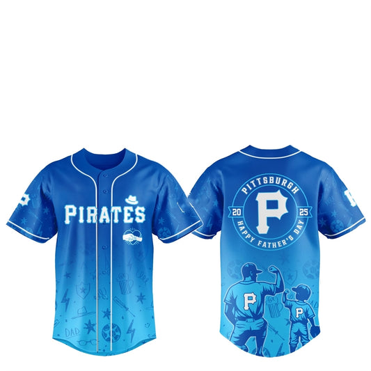 2025 Pittsburgh Pirates Happy Father Day Baseball Jersey Combo - Grishko.com