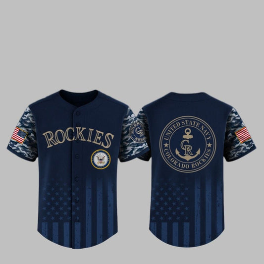 2025 Rockies US Navy Appreciation Night Jersey - Grishko.com