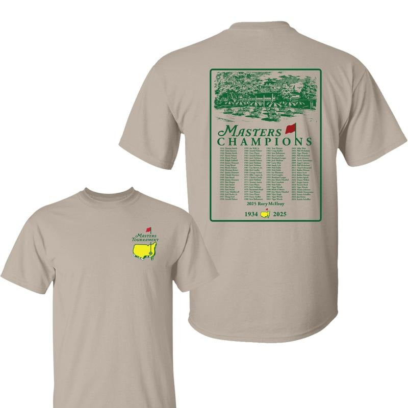 2025 Rry Mclroy Master Augusta National Champs Tshirt, Master Tournament Augusta National Golf Clubs 2025 Shirt, The Masters Golf Champions Shirt