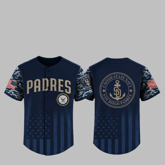 2025 SD Padres US Navy Appreciation Night Jersey - Grishko.com