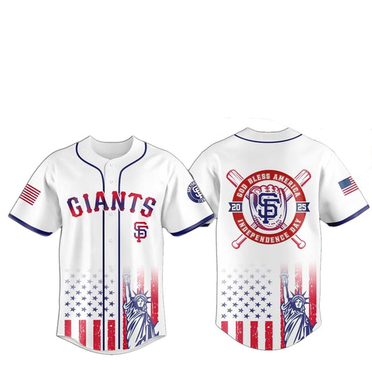 2025 SF Giants 4th Of July Independence Day Jersey - Grishko.com