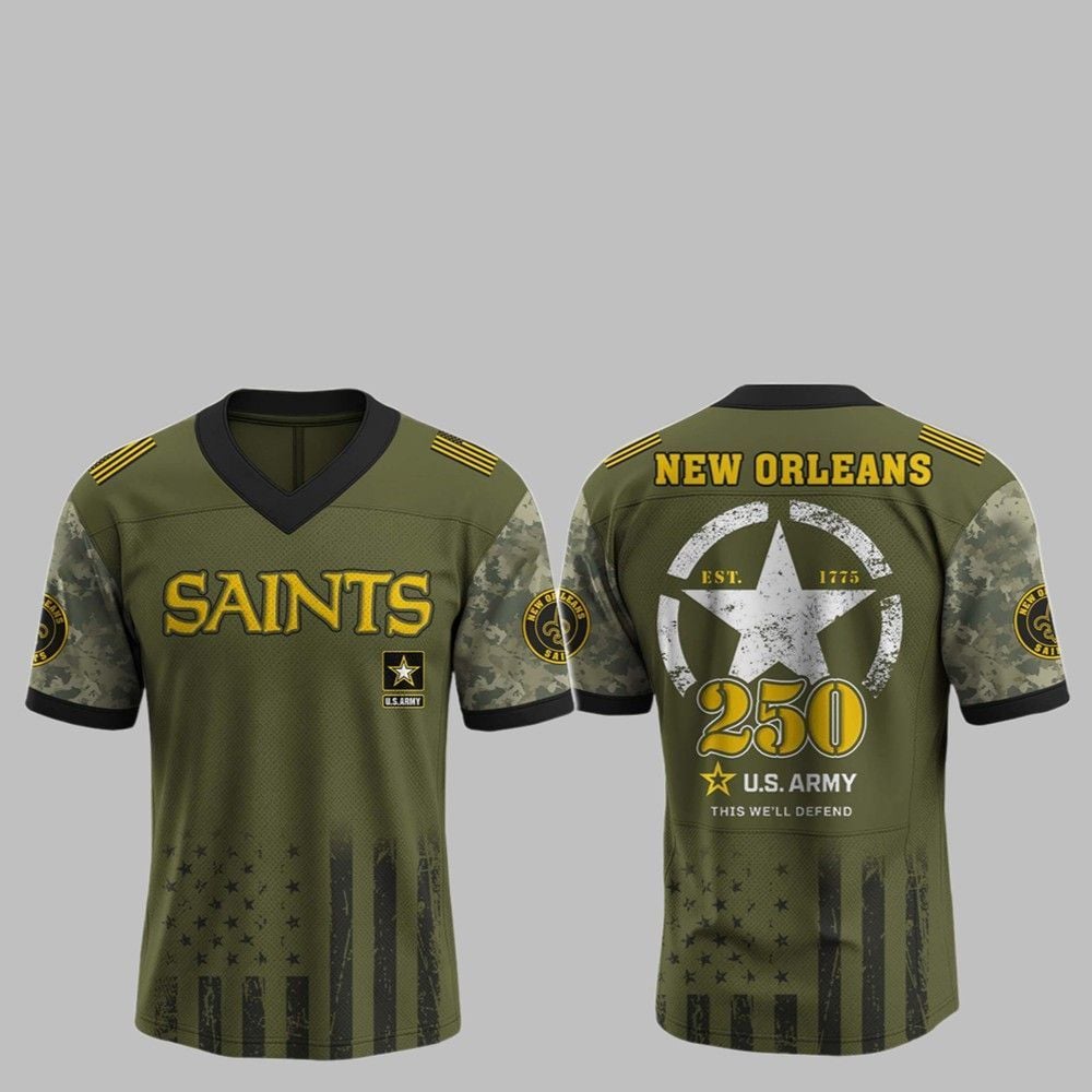 2025 Saints 250th Anniversary US Army Jersey - Grishko.com
