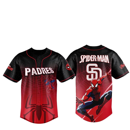 2025 San Diego Padres Spider Man Night Baseball Jersey - Grishko.com