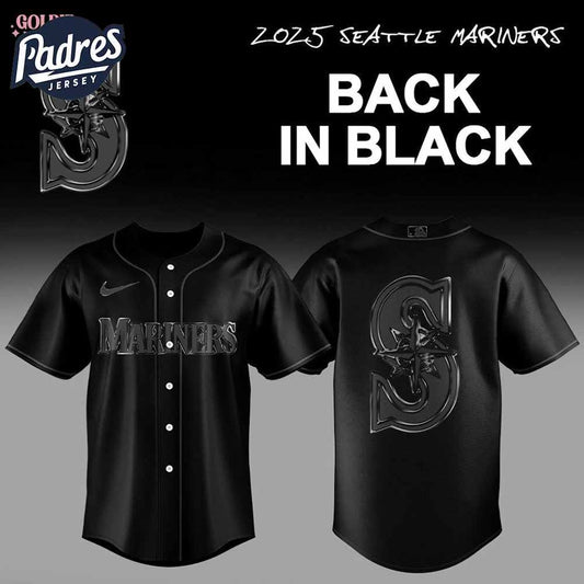 2025 Seattle Mariners Back In Black Baseball Jersey - Padres Jersey Oasis: Elevate Your Baseball Style Game