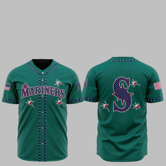 2025 Seattle Mariners Happy Independence Day Baseball Jersey - Grishko.com