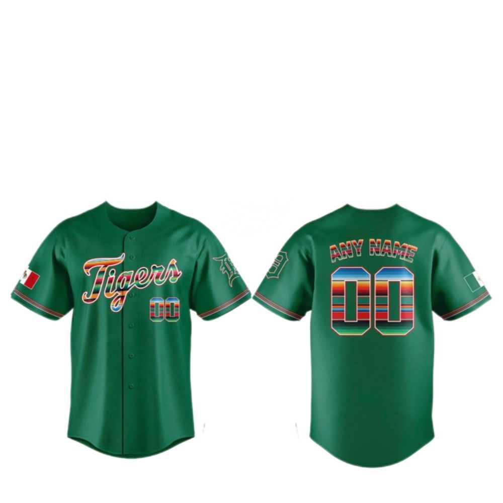 2025 Tigers Mexican Heritage Night Baseball Jersey - Grishko.com