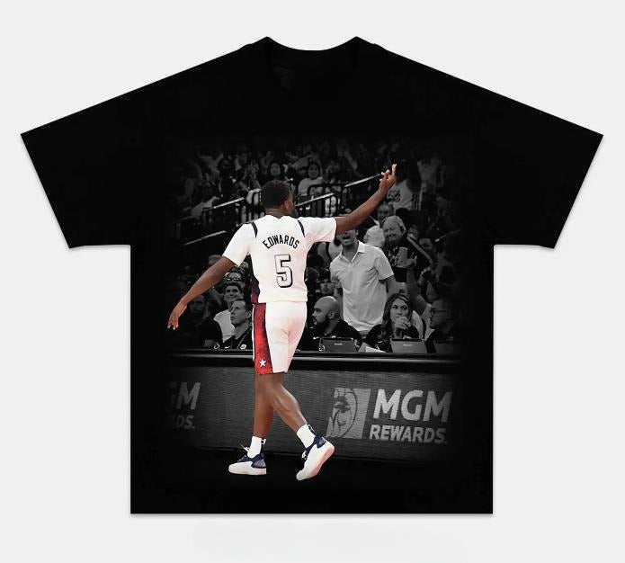 2025 USA ANTHONY EDWARDS A2 Vintage 90s Graphic Funny Tee, Short Sleeve, Menswear Top, Womenswear Top Underwear Streetwear