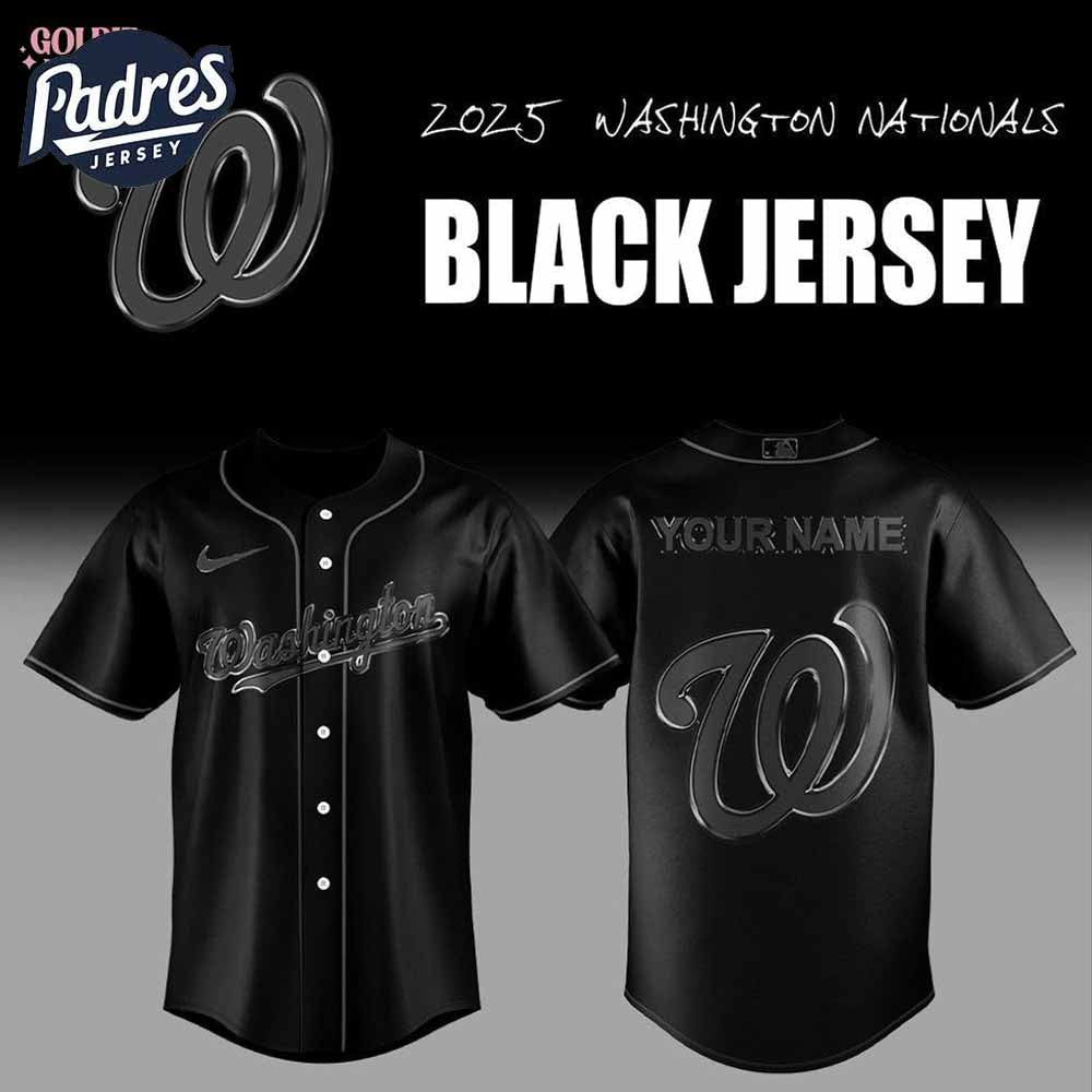 2025 Washington Nationals Back In Black Baseball Jersey - Padres Jersey Oasis: Elevate Your Baseball Style Game