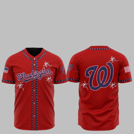 2025 Washington Nationals Happy Independence Day Baseball Jersey - Grishko.com