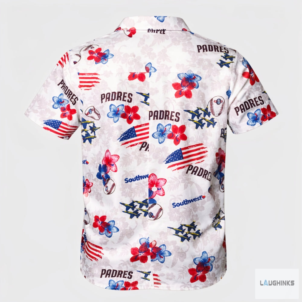 2026 San Diego Padres Patriotic Hawaiian Shirt Giveaway
