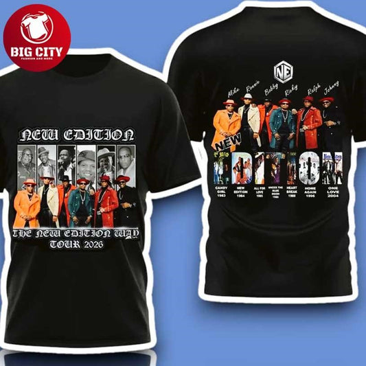 2026 The New Edition Way Tour Concert Dates Two Sided Shirt