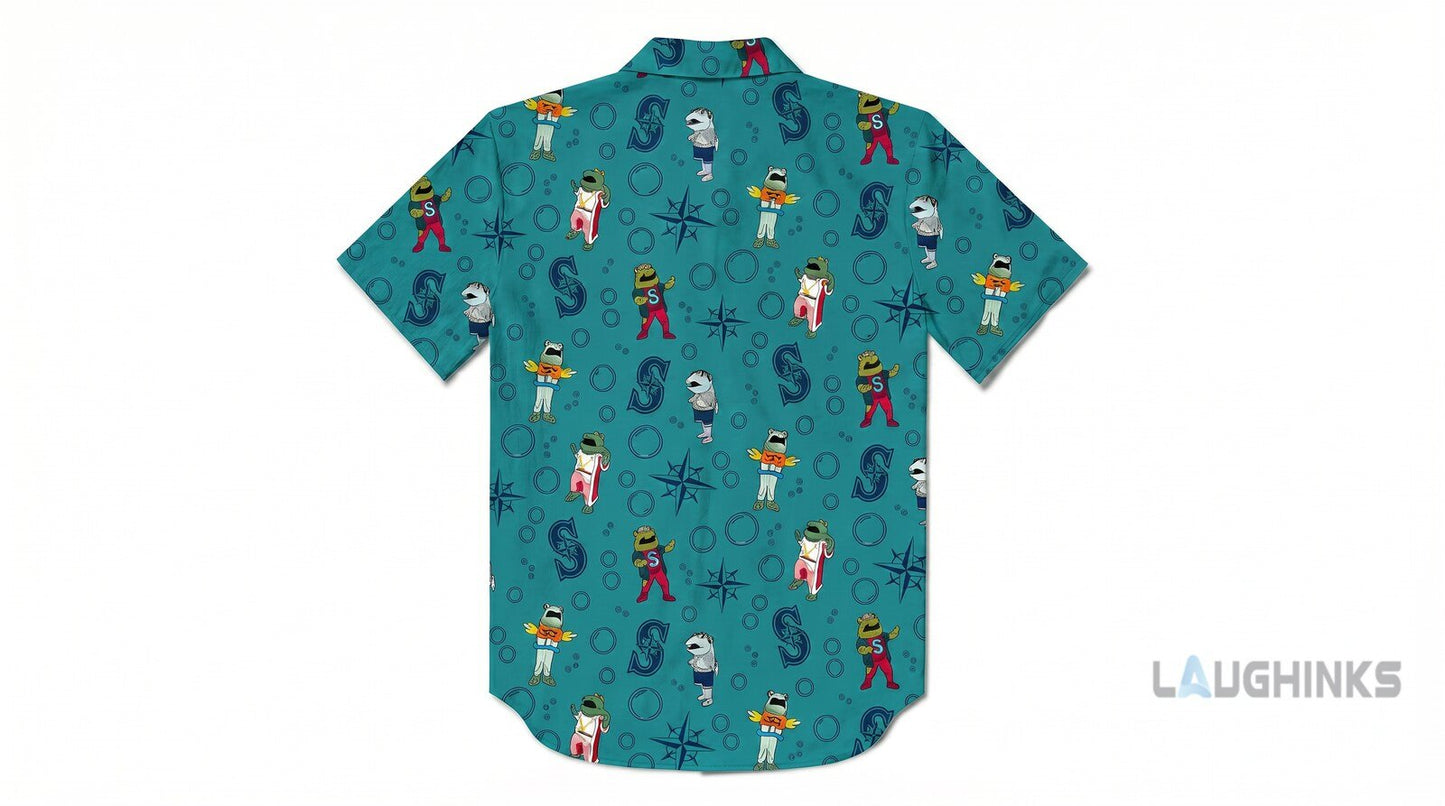2026 Giveaway Mariners Salmon Run Day 22 July Hawaiian Shirt