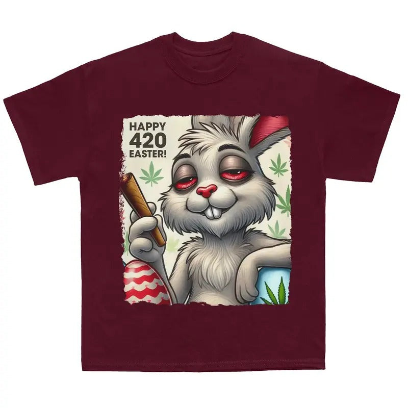 Funny 4/20/2025 Easter Skip The Hunt Smoke The Blunt Shirt, Bunny Happy Easter Day 4/20, Easter Humor Shirt, Happy Easter Day Gift For Men For Womenstyle{n002}4