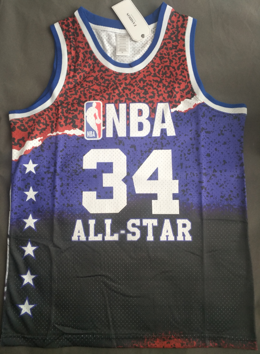 #34 O'neal 2003 all star game jersey (print) Style 2
