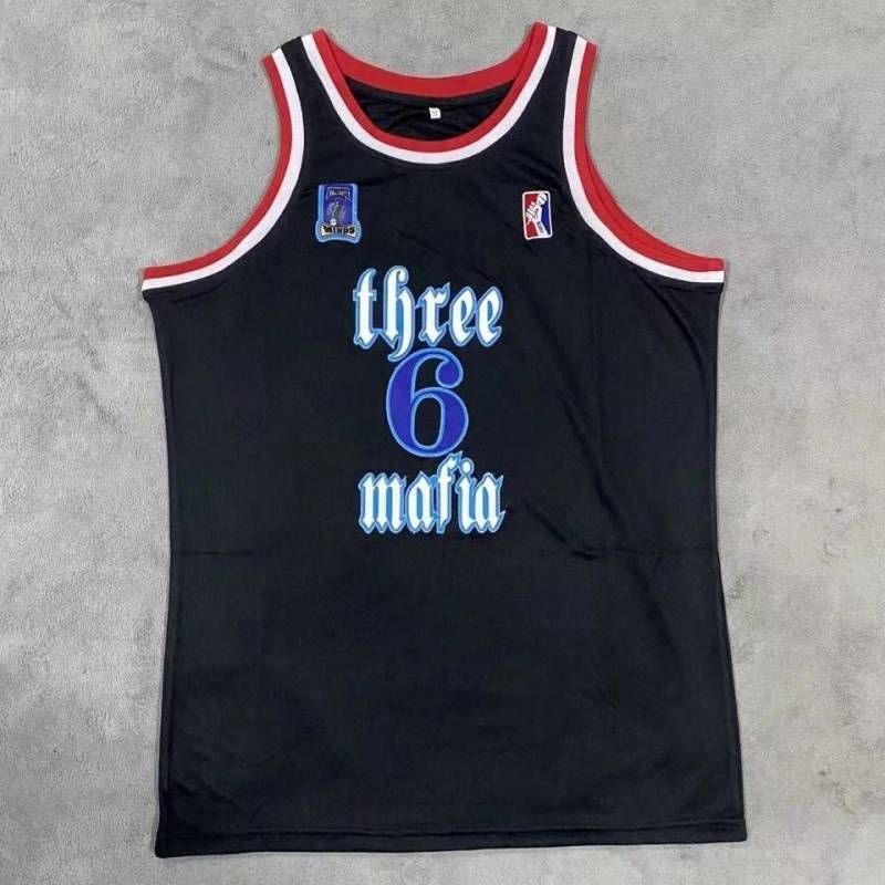 #6 pat three mafia jersey black Style 10