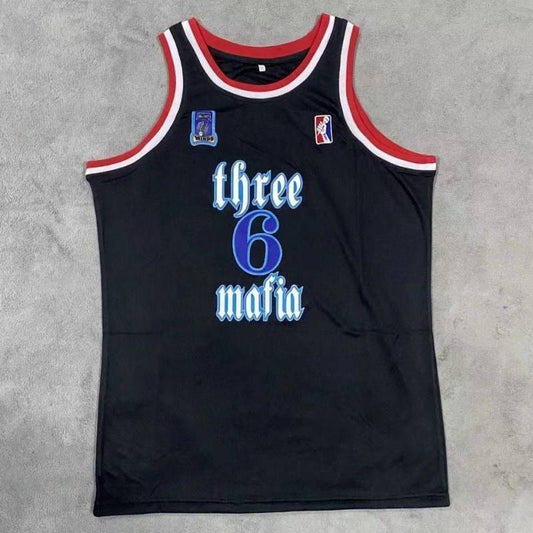 #6 pat three mafia jersey black Style 10