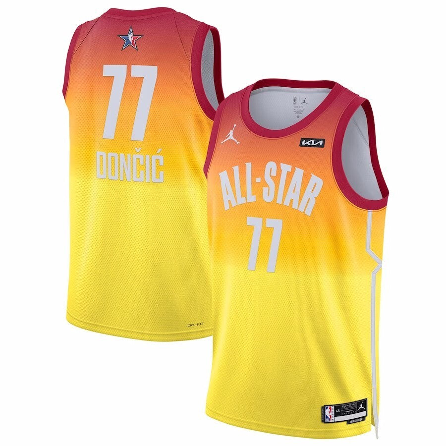 #77 Luka Doncic 2023 NBA All-Star Game Swingman Jersey - Orange