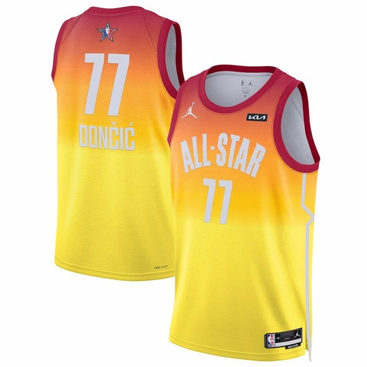 #77 Luka Doncic 2023 NBA All-Star Game Swingman Jersey - Orange