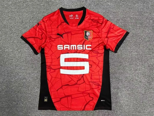 24-25 stade rennais home soccer jersey size s-2xl Style 2