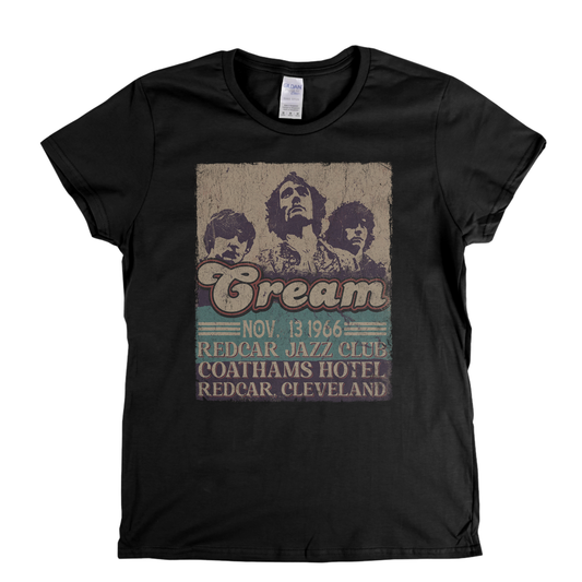Cream 1966 Redcar Poster Womens T-Shirt