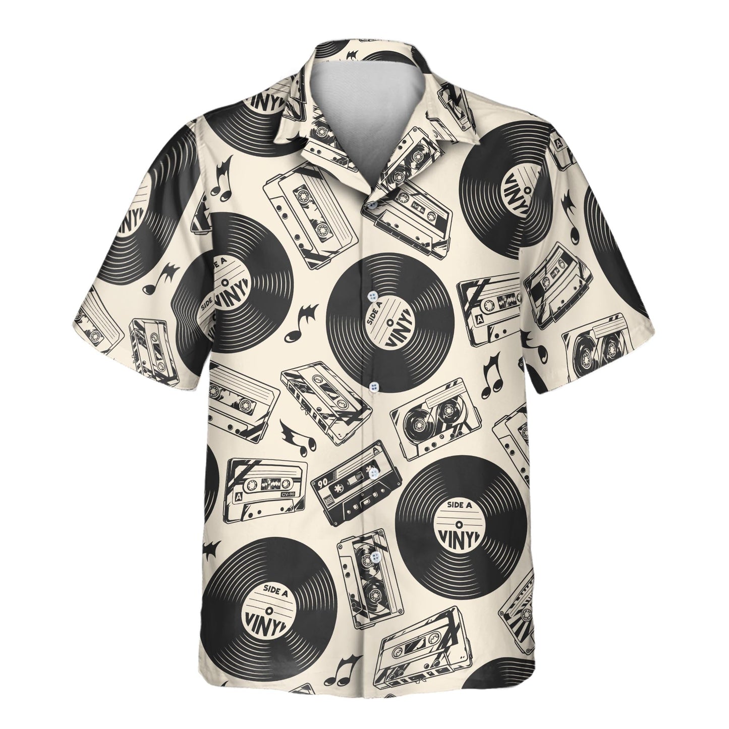 Retro Record Vibes | Aloha Custom Hawaiian Shirts with Faces or Logos