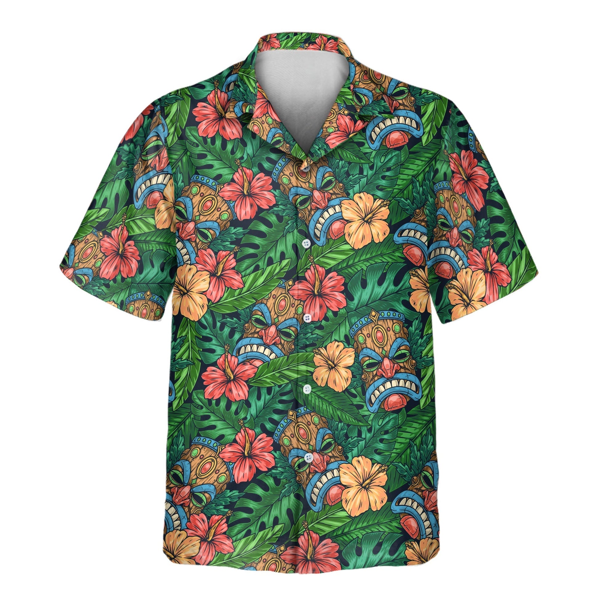 Tiki Paradise Warrior | Aloha Custom Hawaiian Shirts with Faces or Logos