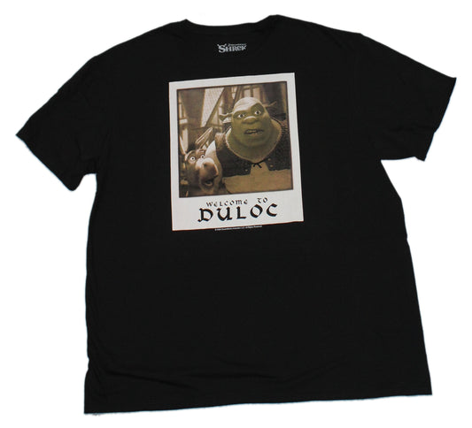 Shrek Mens T-Shirt - Shrek & Donkey Welcome to Duloc Photo