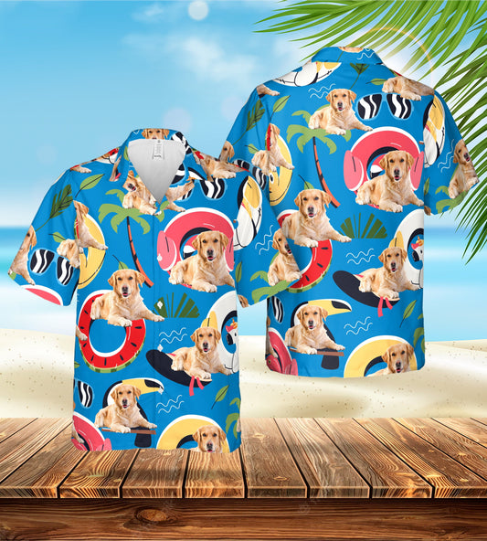 Custom Hawaiian Shirt (Gala Blue: 1-4 Pets)