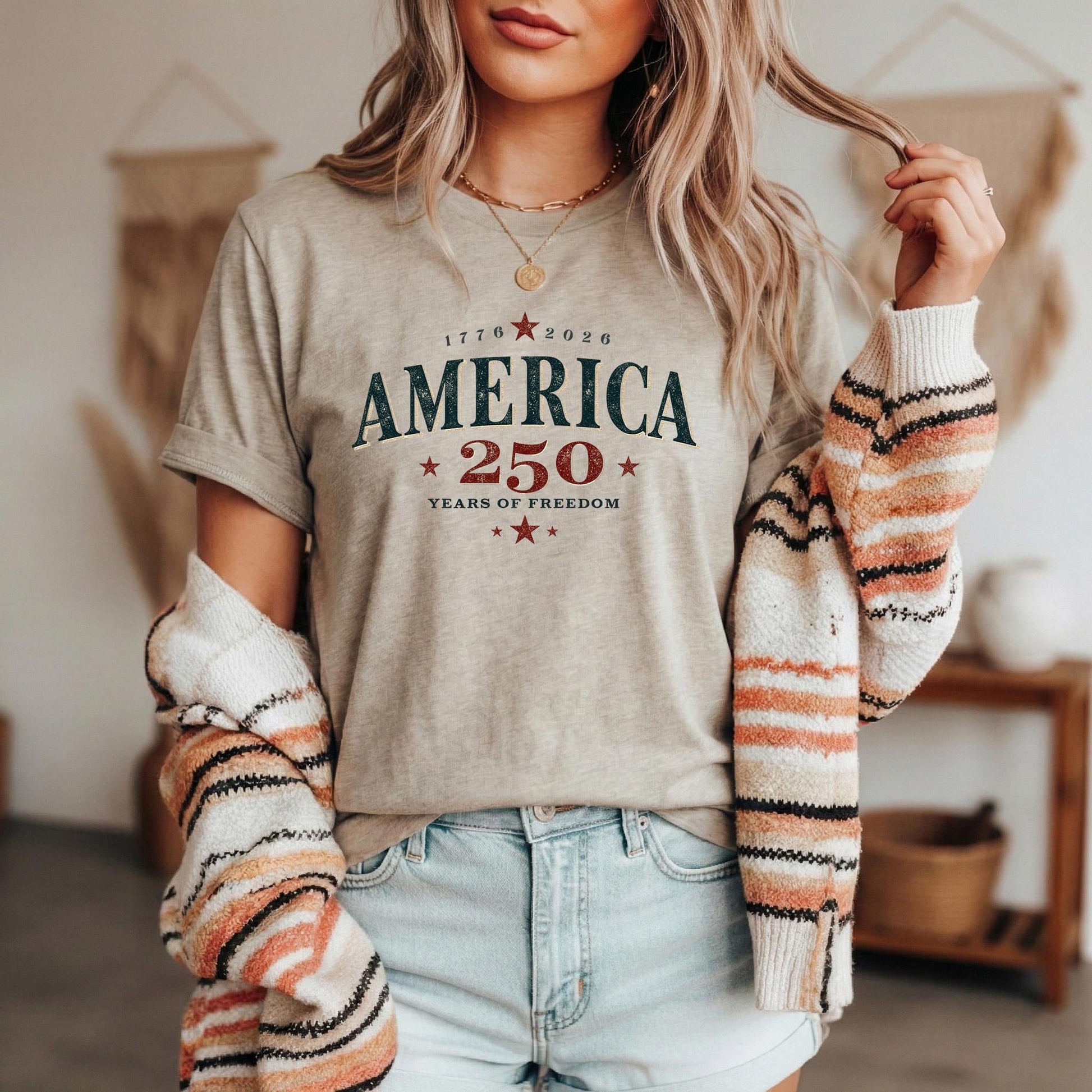 250 Years Freedom Bella Canvas Retro American Flag Usa Flag 4th July Proud Patriotic American (4)