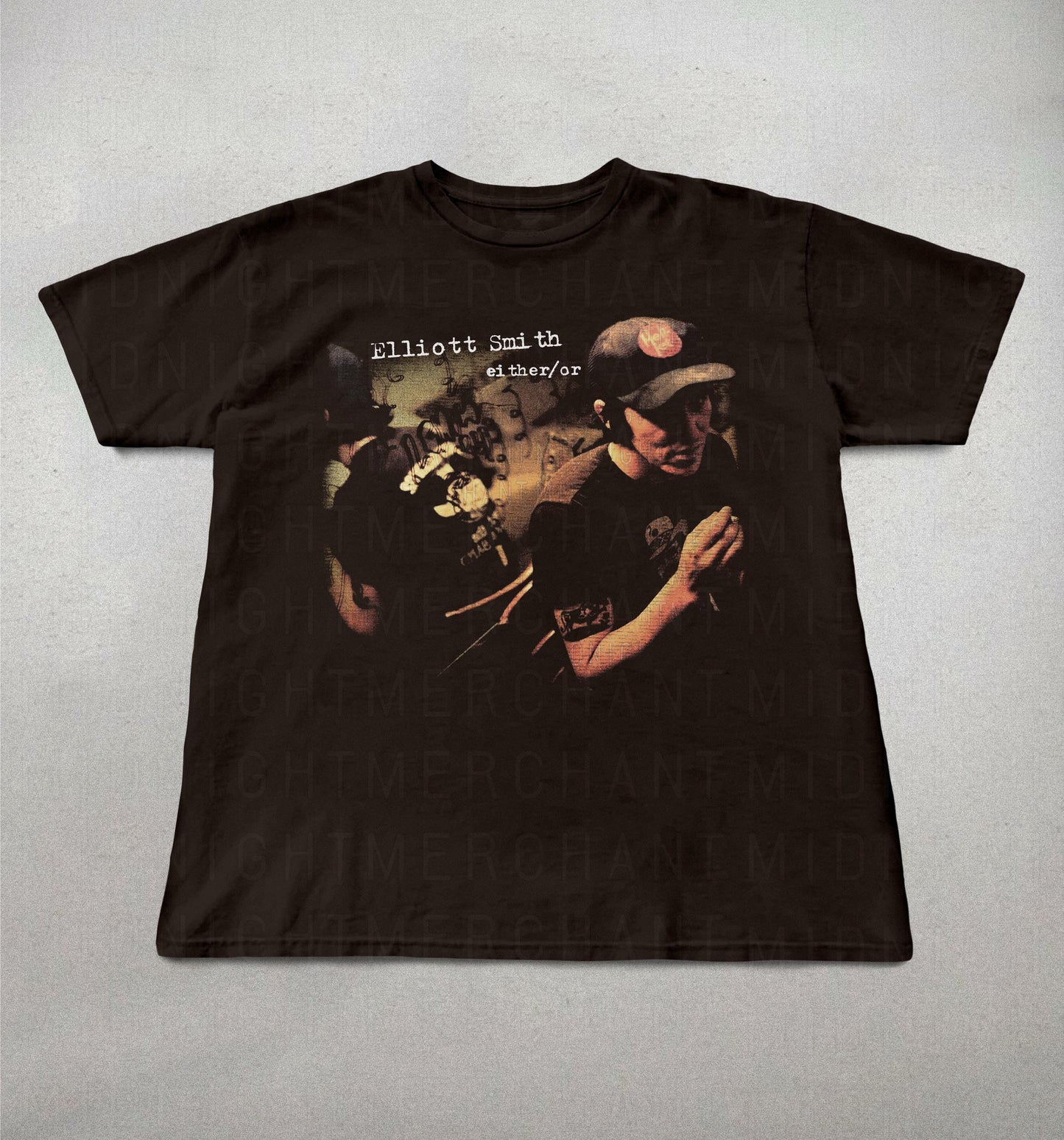 Elliot Smith Either Indie Folk Retro 90s Elliot Smith Alt Rock Tee 90s Band Tee (4)