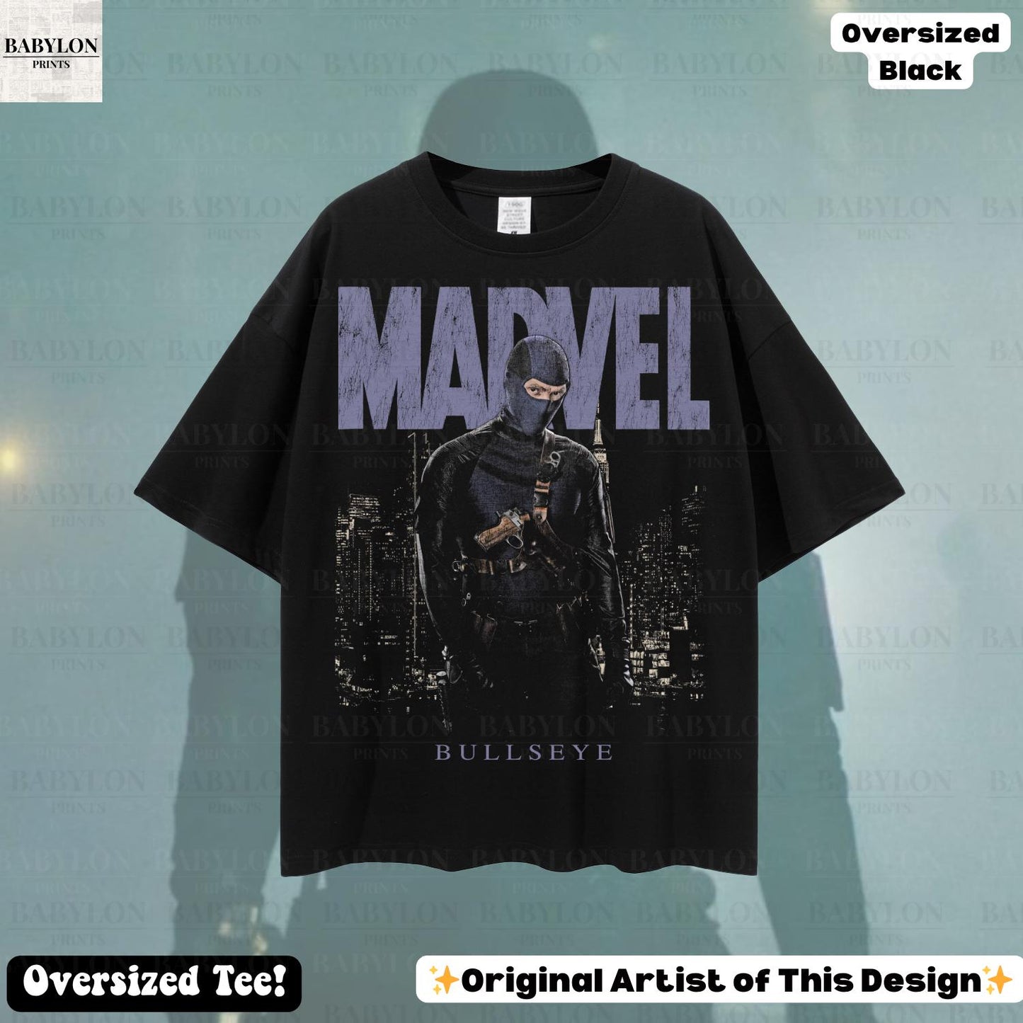Oversized Bullseye Daredevil Benjamin Pointdexter Mcu Disneyland Daredevil Retro Marvel Daredevil Born Again Merch (4)